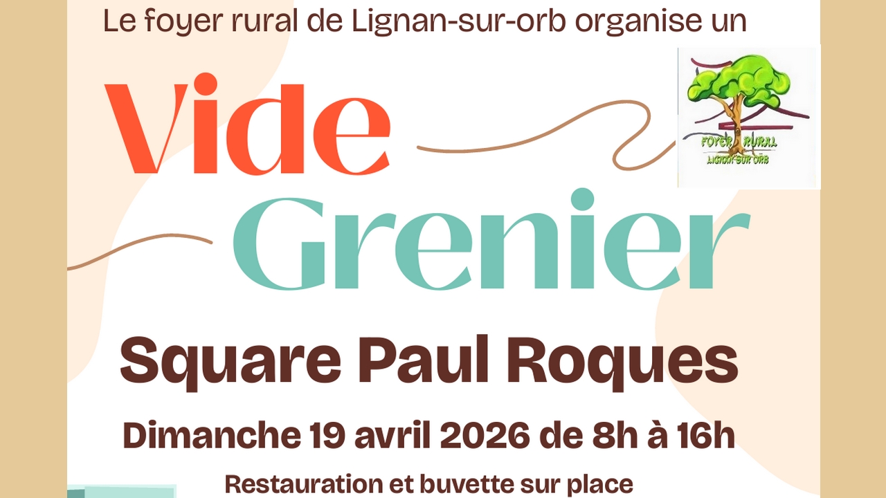 Vide grenier du Foyer Rural le 19 Avril